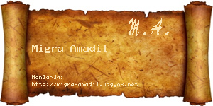 Migra Amadil névjegykártya